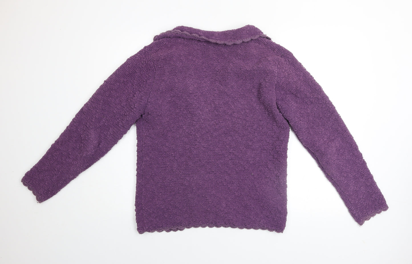 Poppy Womens Purple Knit Button Cardigan UK 12 Long Sleeve