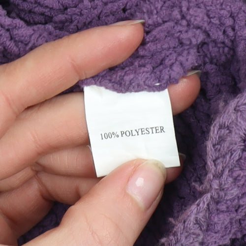 Poppy Womens Purple Knit Button Cardigan UK 12 Long Sleeve