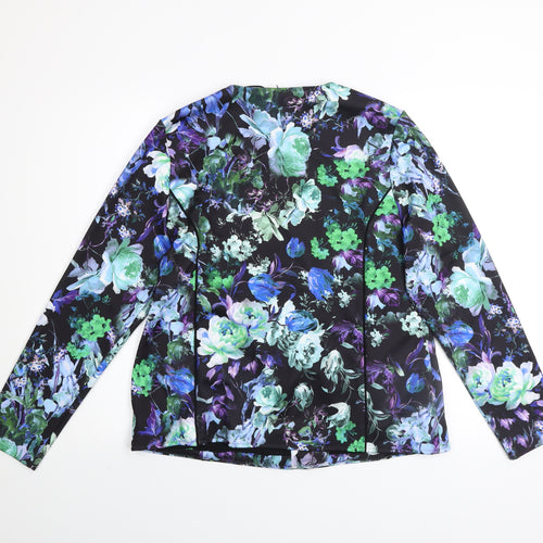 Monsoon Womens Multicoloured Floral Blazer Size 14 Lined Jacket