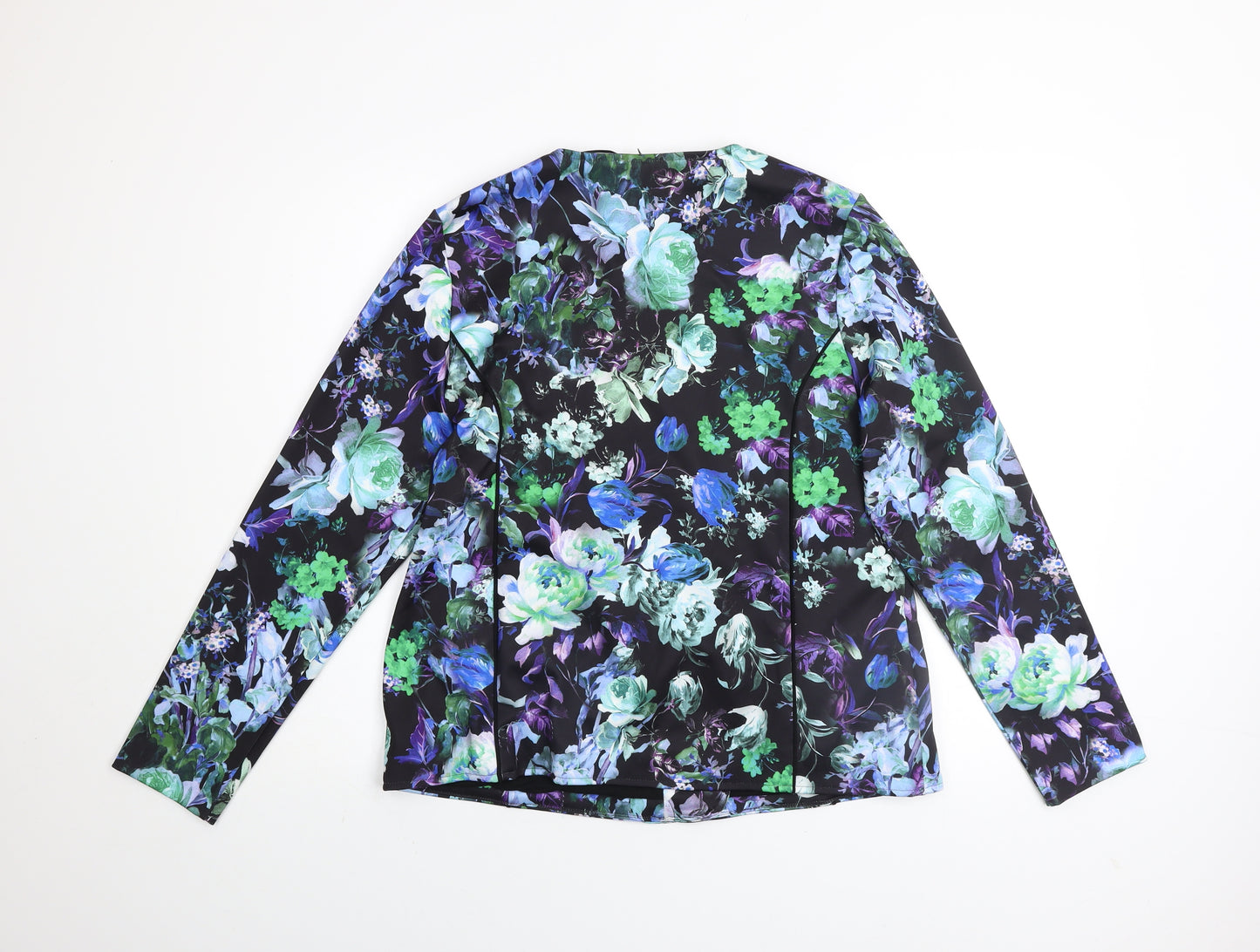 Monsoon Womens Multicoloured Floral Blazer Size 14 Lined Jacket