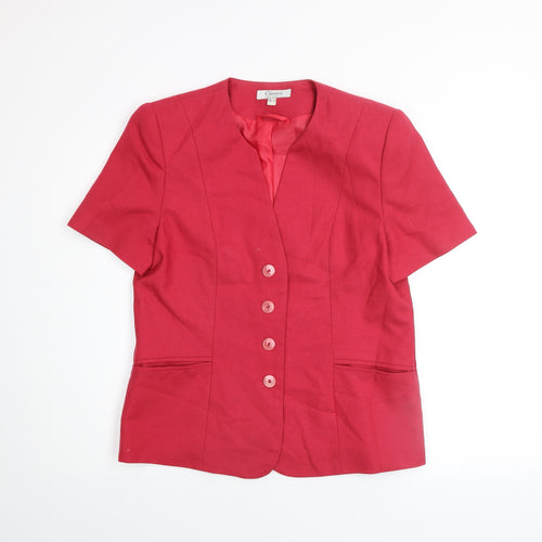 Classics First Avenue Womens Red Short Sleeve Blazer UK 12