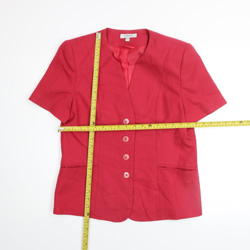 Classics First Avenue Womens Red Short Sleeve Blazer UK 12