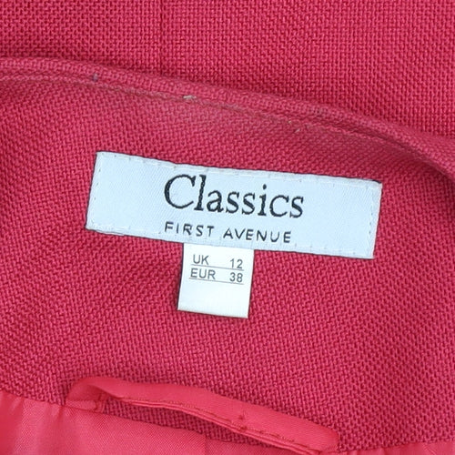 Classics First Avenue Womens Red Short Sleeve Blazer UK 12