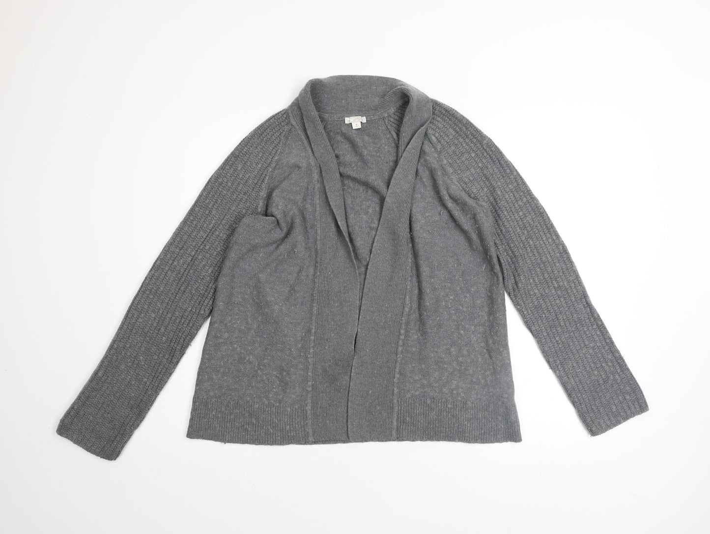 Gap Women Grey Knit Cardigan Jumper Medium Wool Blend Long Sleeve
