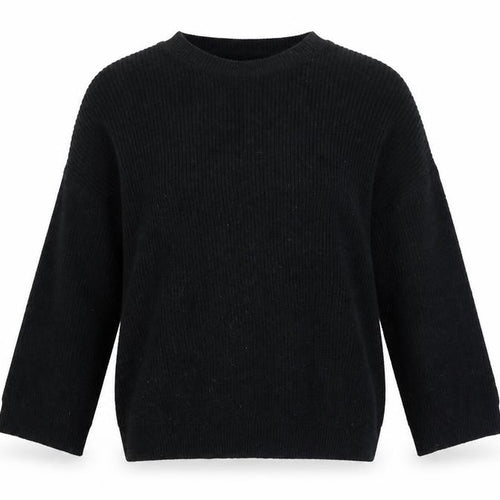 Pull&Bear Women’s Black Acrylic Knit Jumper M-L Relaxed Fit
