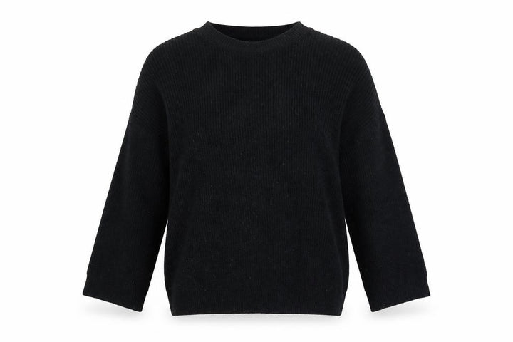 Pull&Bear Women’s Black Acrylic Knit Jumper M-L Relaxed Fit