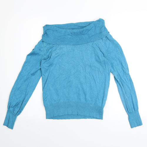 Marks and Spencer Women’s Blue Cowl Neck Pullover Jumper UK 10