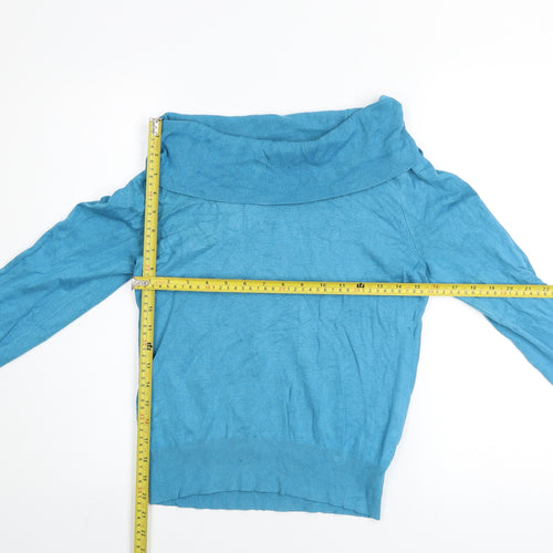 Marks and Spencer Women’s Blue Cowl Neck Pullover Jumper UK 10