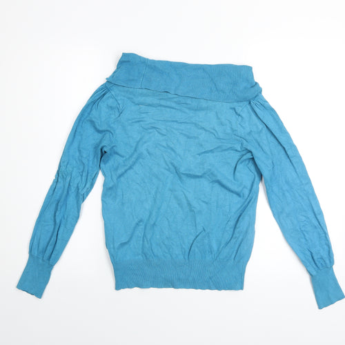 Marks and Spencer Women’s Blue Cowl Neck Pullover Jumper UK 10