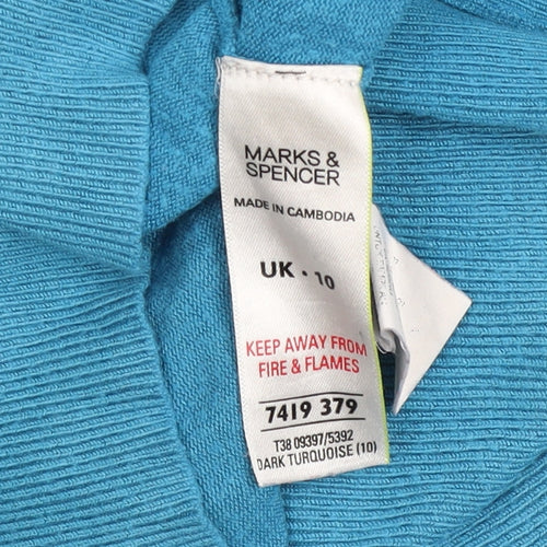 Marks and Spencer Women’s Blue Cowl Neck Pullover Jumper UK 10