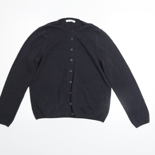 Marks and Spencer Women’s Black Crew Neck Button Cardigan Size 12