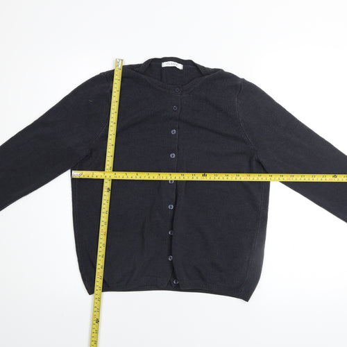 Marks and Spencer Women’s Black Crew Neck Button Cardigan Size 12