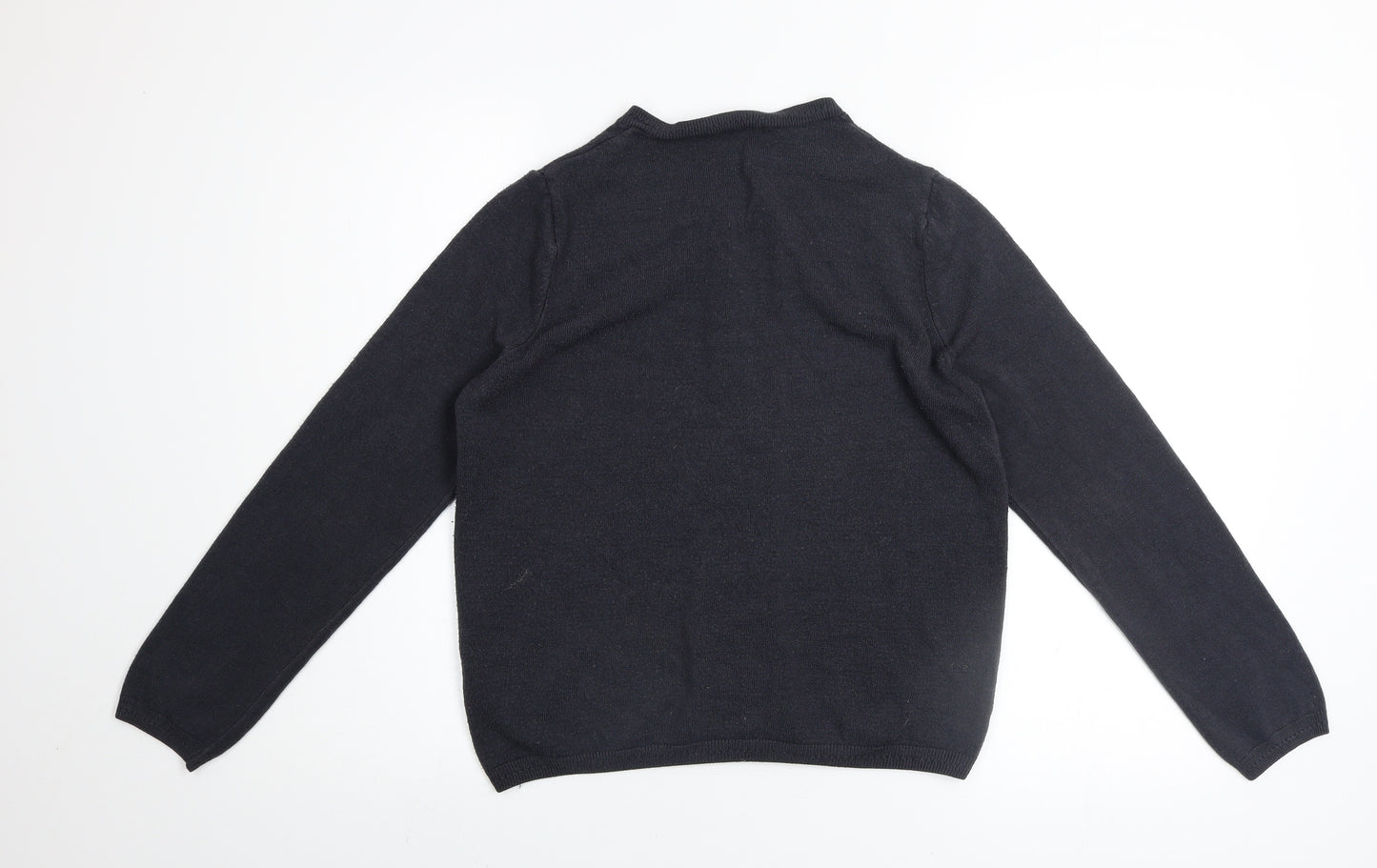 Marks and Spencer Women’s Black Crew Neck Button Cardigan Size 12