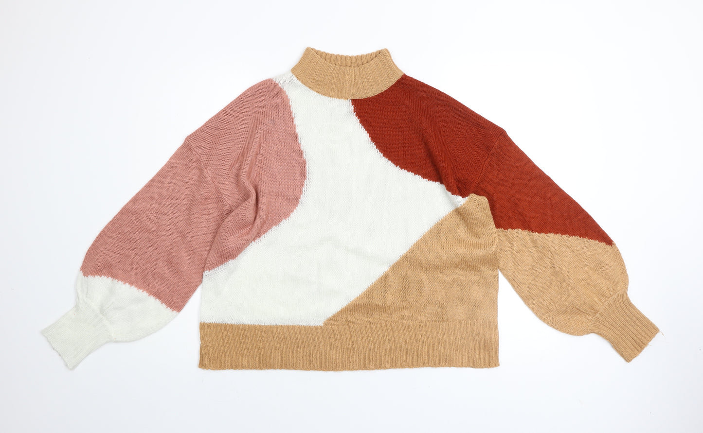 Violet Romance Women’s Multicoloured Size 12 Mock Neck Pullover Jumper