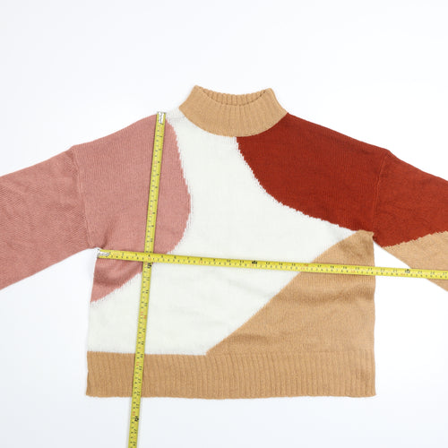 Violet Romance Women’s Multicoloured Size 12 Mock Neck Pullover Jumper