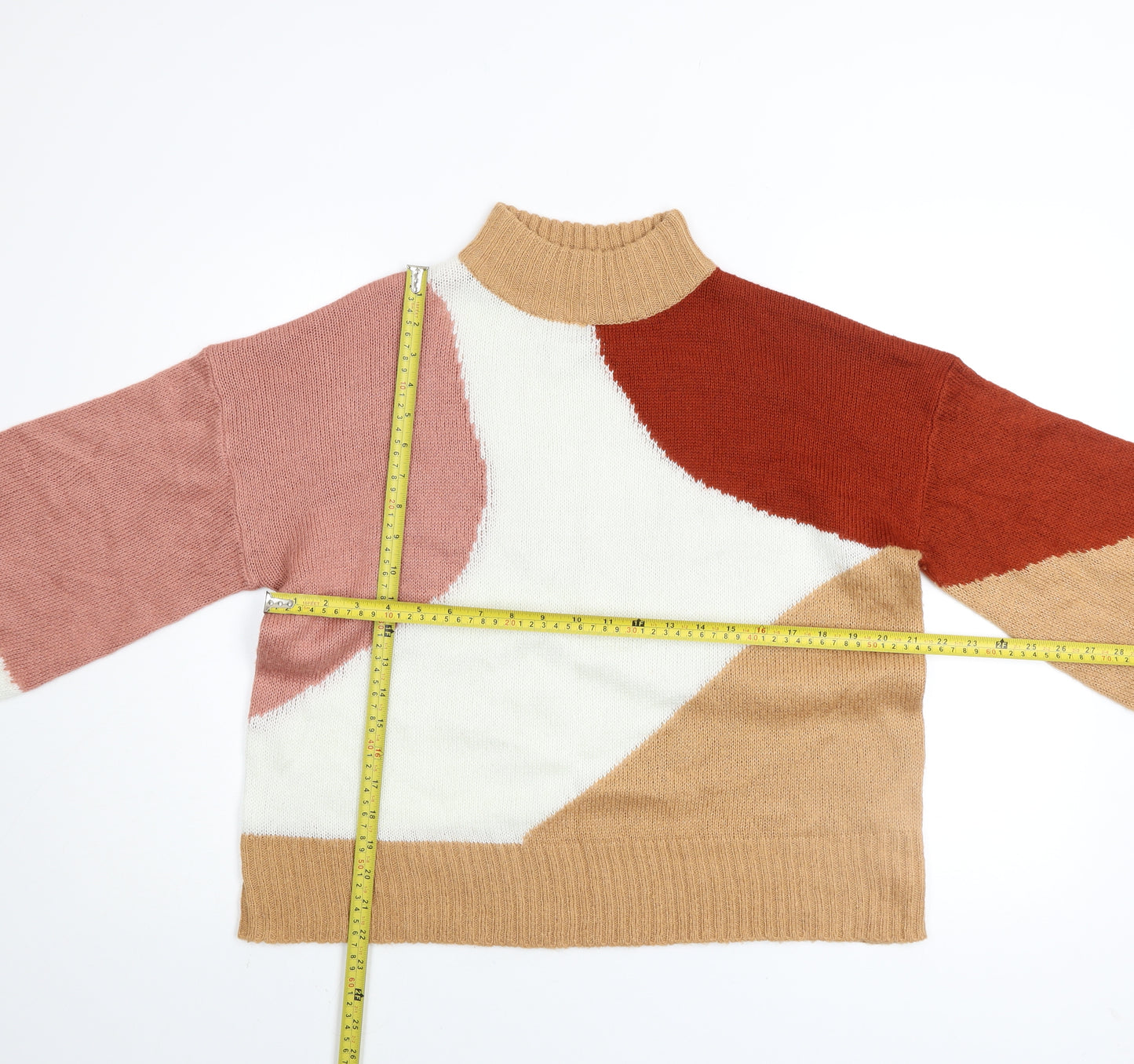 Violet Romance Women’s Multicoloured Size 12 Mock Neck Pullover Jumper