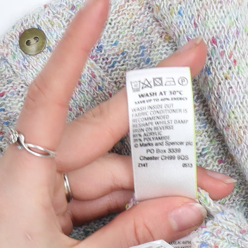Marks and Spencer Women’s Multicoloured Knit Cardigan UK 14