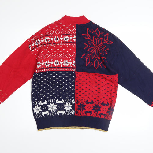 Next Men's Multicoloured Christmas Reindeer Jumper Size M Pullover