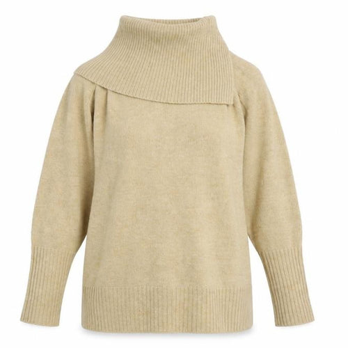 Topshop Women's Beige Cowl Neck Knit Jumper Size 10