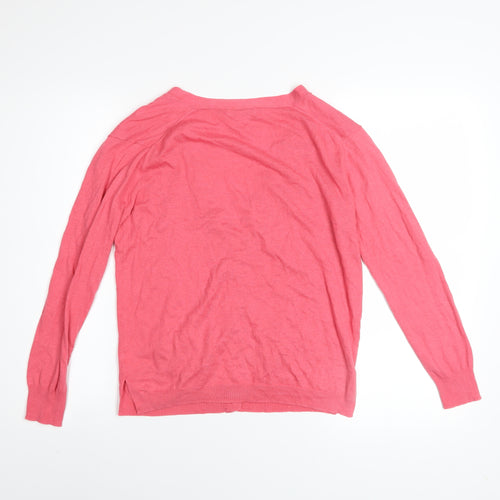 Monsoon Women's Pink V-Neck Button Cardigan Size S
