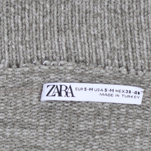 ZARA Women’s Grey Knit Pullover Jumper Size 10 Crew Neck