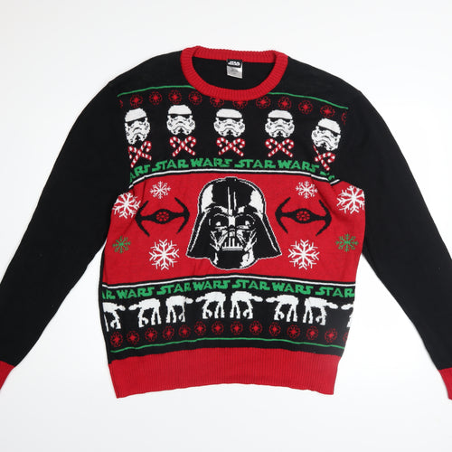 Star Wars Men's Black XL Christmas Jumper Darth Vader Crew Neck