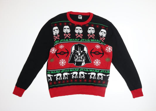 Star Wars Men's Black XL Christmas Jumper Darth Vader Crew Neck