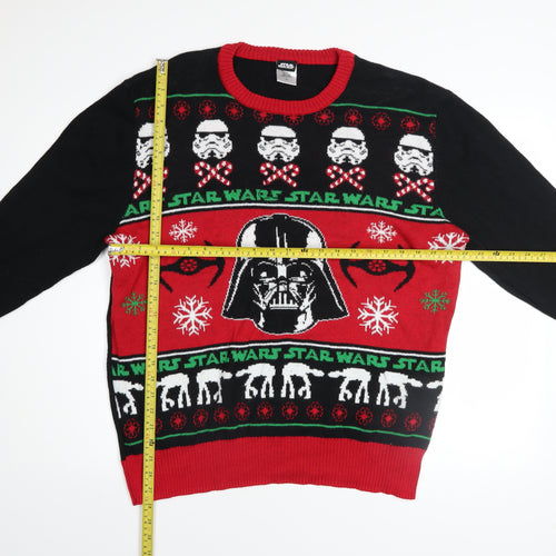 Star Wars Men's Black XL Christmas Jumper Darth Vader Crew Neck