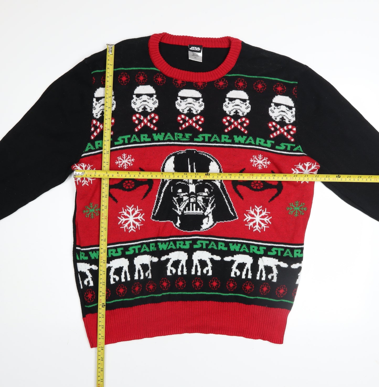 Star Wars Men's Black XL Christmas Jumper Darth Vader Crew Neck