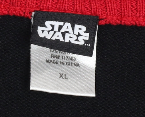 Star Wars Men's Black XL Christmas Jumper Darth Vader Crew Neck