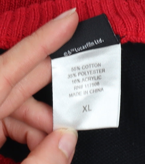 Star Wars Men's Black XL Christmas Jumper Darth Vader Crew Neck