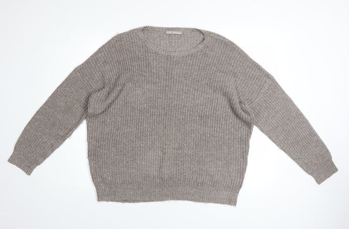 Marks and Spencer Womens Beige Size 14 Knit Pullover Jumper
