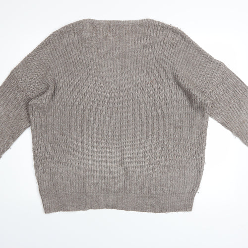 Marks and Spencer Womens Beige Size 14 Knit Pullover Jumper