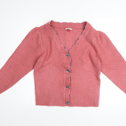 Joe Browns Women’s Pink V-Neck Long Sleeve Cardigan Size 12