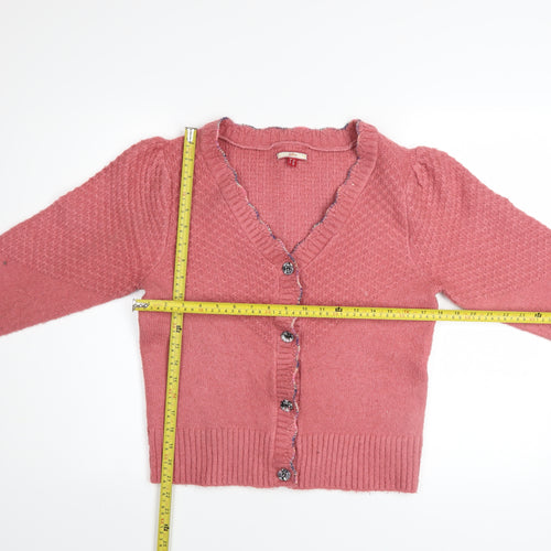 Joe Browns Women’s Pink V-Neck Long Sleeve Cardigan Size 12
