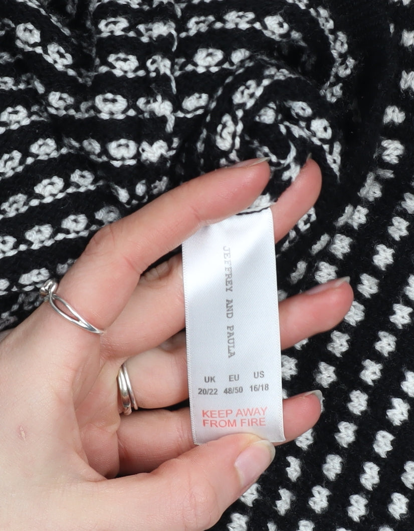 Jeffrey and Paula Women’s Black Knit Shift Dress Size 20/22 Plus