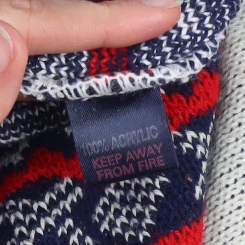 Knitwear Gallery Men Blue Christmas Fair Isle Jumper Size L