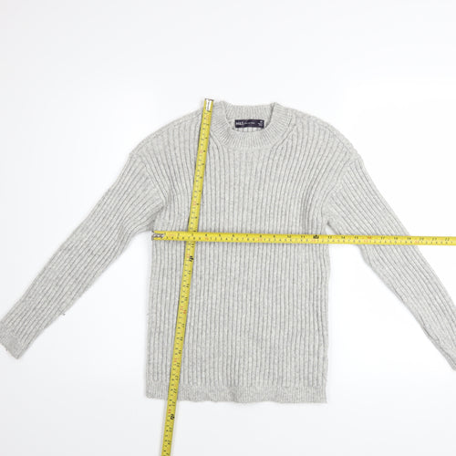 Marks and Spencer Women’s Grey Ribbed Knit Pullover Jumper XS