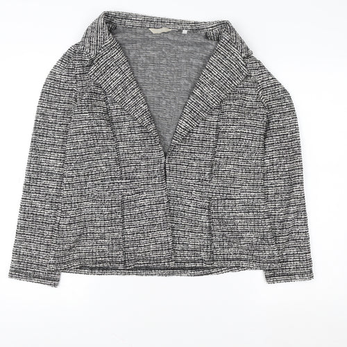 Anthology Women's Black Tweed Blazer Size 14 Classic Smart Jacket