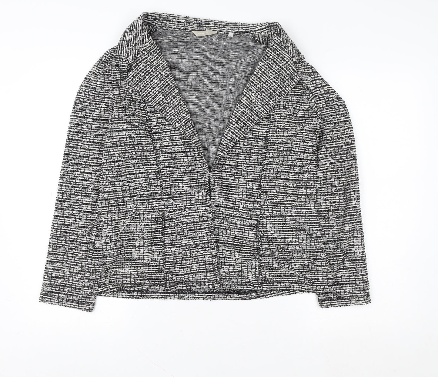 Anthology Women's Black Tweed Blazer Size 14 Classic Smart Jacket