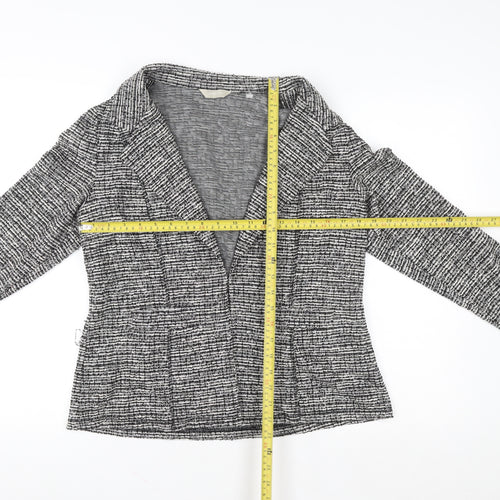 Anthology Women's Black Tweed Blazer Size 14 Classic Smart Jacket