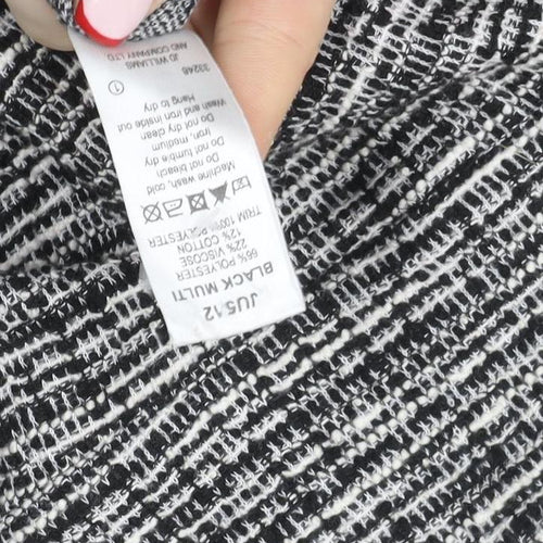 Anthology Women's Black Tweed Blazer Size 14 Classic Smart Jacket