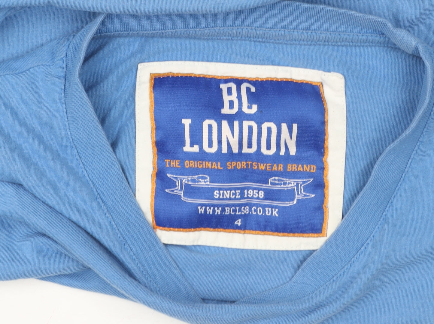 BC London Men Blue Mexico 70 Graphic Cotton T-Shirt Size L Retro Sports Tee