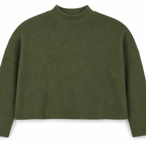 Divided by H&M Women’s Green Mock Neck Long Sleeve Pullover Sweatshirt Size 12