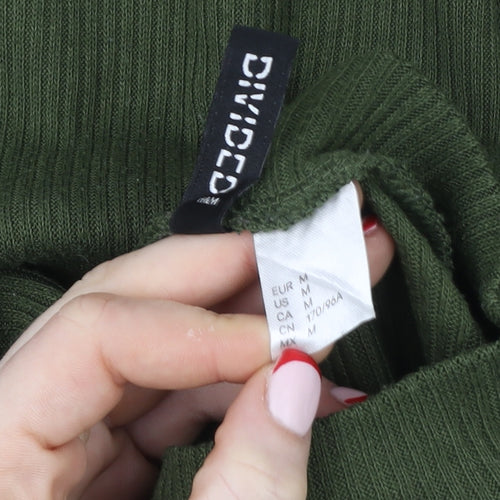 Divided by H&M Women’s Green Mock Neck Long Sleeve Pullover Sweatshirt Size 12