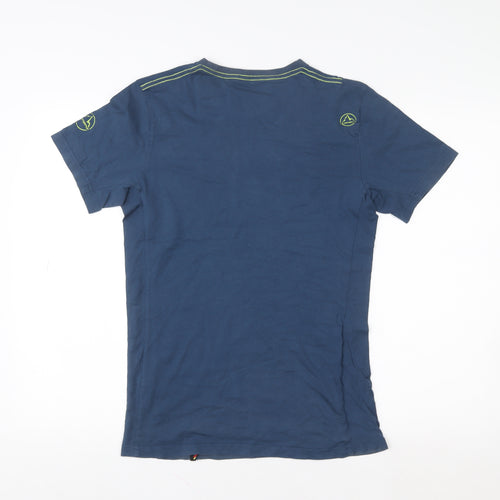 La Sportiva Men's Blue Graphic Outdoor Cotton T-Shirt Size S