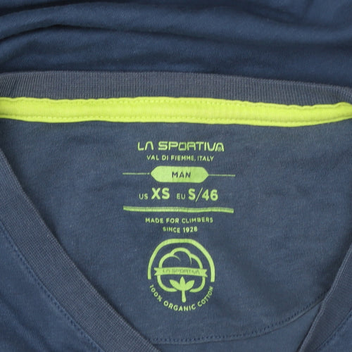 La Sportiva Men's Blue Graphic Outdoor Cotton T-Shirt Size S