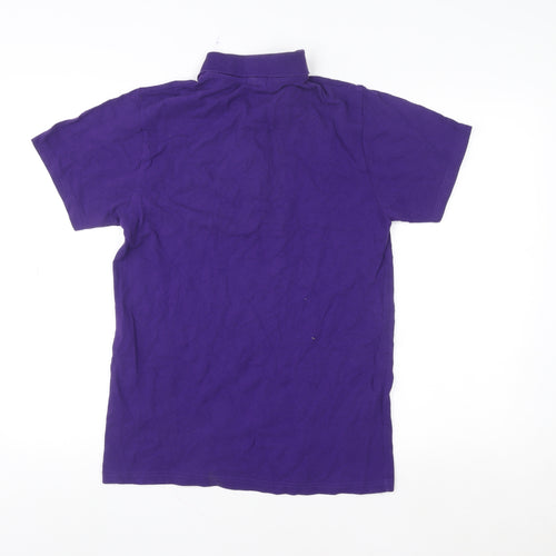 Lyle & Scott Men's Purple Short Sleeve Cotton Polo Shirt Size S