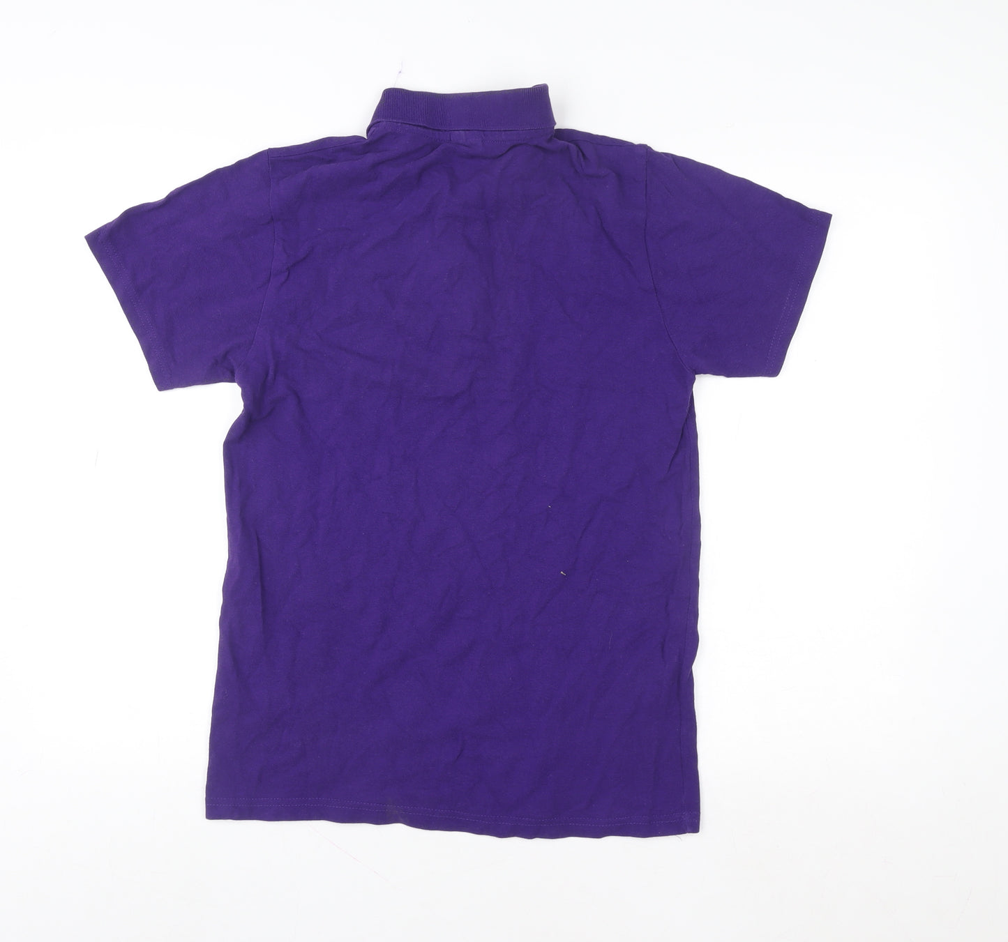 Lyle & Scott Men's Purple Short Sleeve Cotton Polo Shirt Size S