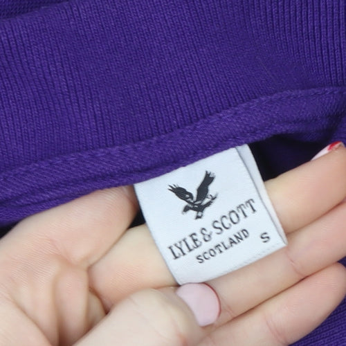 Lyle & Scott Men's Purple Short Sleeve Cotton Polo Shirt Size S